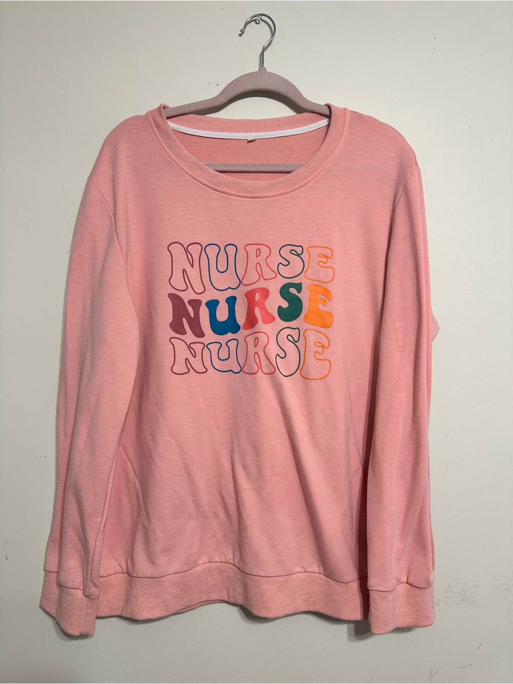 Pink Nurse Graphic Sweatshirt - Women